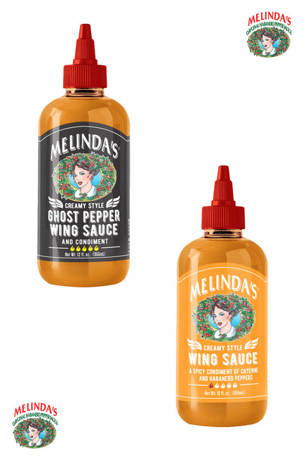 Melinda's Creamy Style Wing Sauces Gift Set, 2/12oz. Melinda's Creamy Style Wing Sauces Gift Set, 2/12oz.