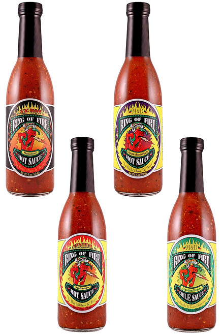 Ring of Fire Hot Sauce Complete Set, 4/12.5oz. Ring of Fire Hot Sauce Complete Set, 4/12.5oz.