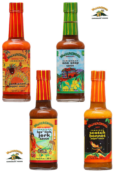 Walkerswood Hot Sauces Gift Set, 4/6oz.