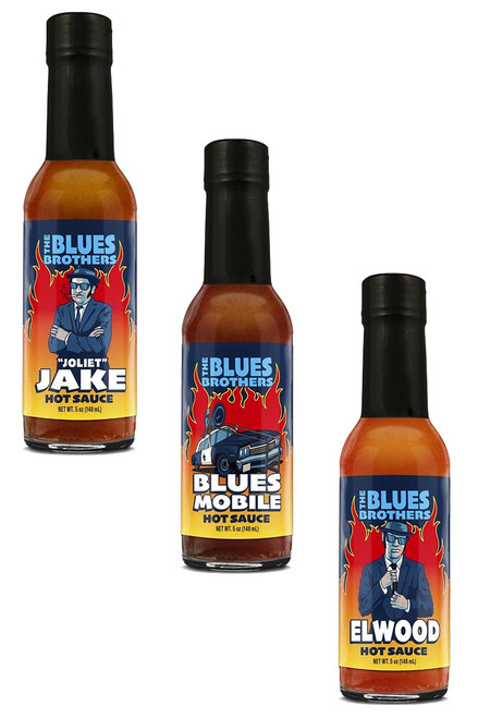 Blues Brothers Hot Sauces Gift Set, 3/5oz. Blues Brothers Hot Sauces Gift Set, 3/5oz.