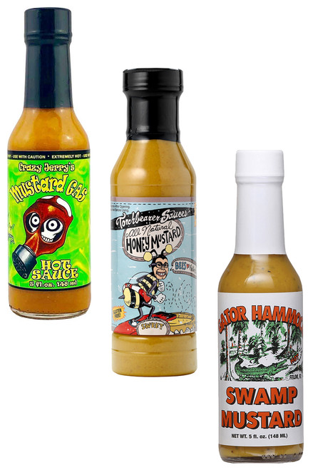 Best Of Mustard Hot Sauces Gift Set, 3/5oz. Best Of Mustard Hot Sauces Gift Set, 3/5oz.