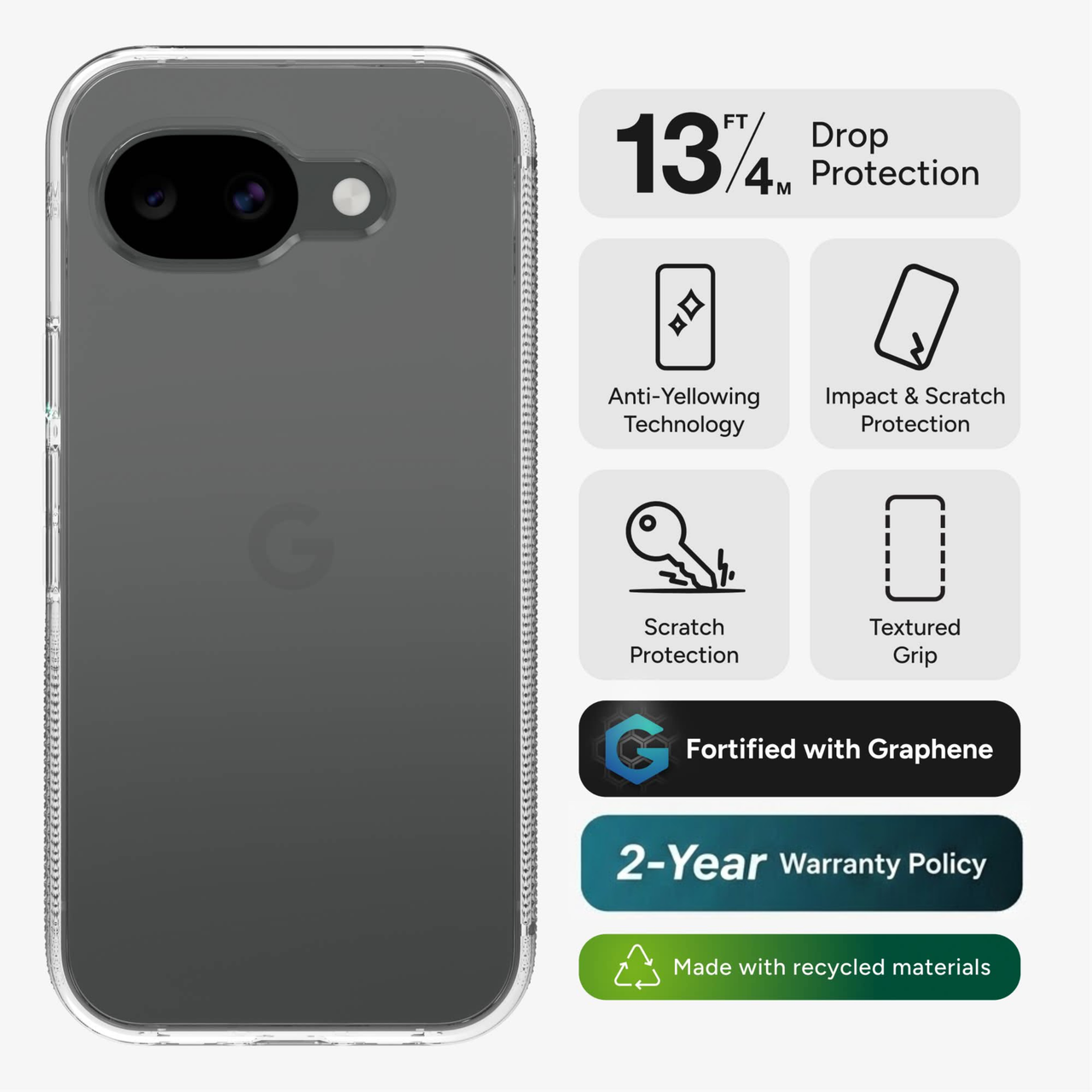 Google Pixel 10a グレー 本体 Crystal Palace Case | Google Pixel 10a