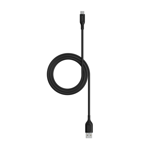 mophie essentials USB-A to Micro-USB TPE charging and sync cable in black
