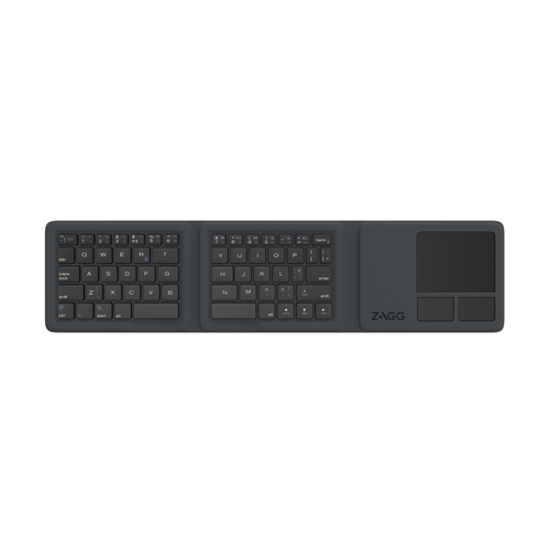 ZAGG Tri-Fold Keyboard with Touchpad folded to wallet size