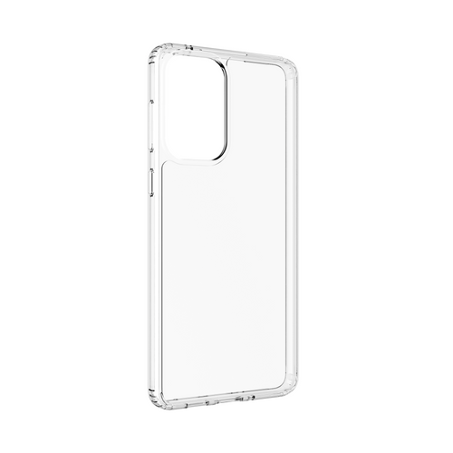 Samsung A series phone in ZAGG case being placed on a wireless charging pad, demonstrating compatibility.