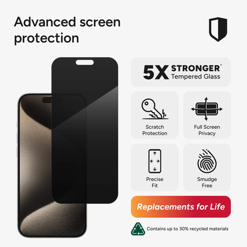 Glass Elite 4-Way Privacy Screen Protector | iPhone