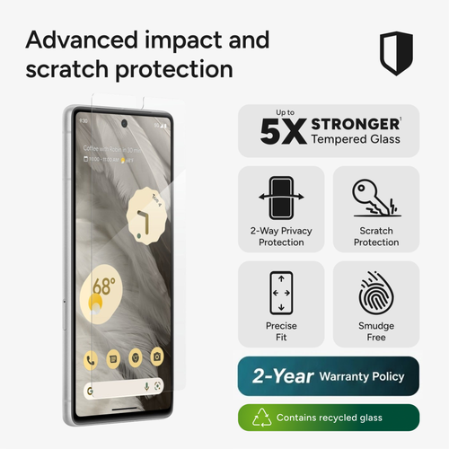 Maximum Impact & Scratch Protection: Glass Elite is 5x stronger than traditional glass screen protection.* This powerful aluminosilicate glass is made with ion exchange technology increases surface compression for greater strength and scratch-resistance.