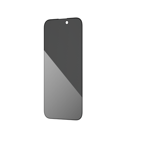 A two-way filter provides full-screen privacy when viewed from the side.
