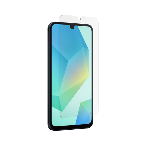 Close-up of the aluminosilicate glass on Glass+ for scratch and shatter protection