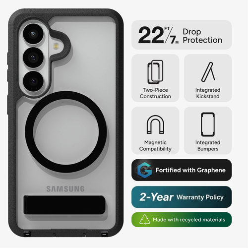 Rainier Snap Kickstand Case | Galaxy S26, Black
