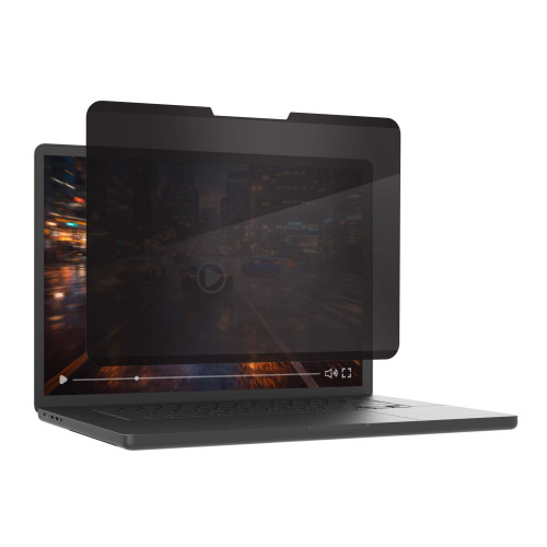 ZAGG Universal 14-inch 16:10 Removable Privacy Filter installed on a laptop screen