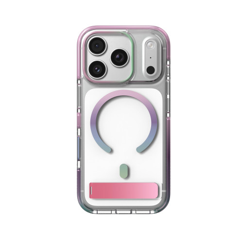 Santa Cruz Snap KickStand Metallic Case | iPhone 18 Pro/Pro Max, Opalescent - Santa Cruz SNKSMTCB Opalescent iPhone 18 Pro With Device