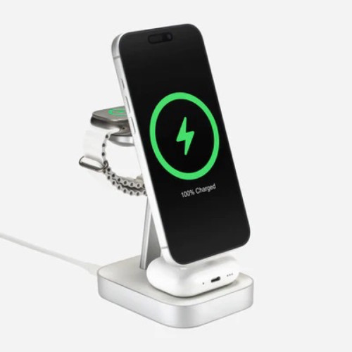 mophie 4-in-1 Wireless Charge Stand White hero view