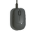 Side profile view of the Pro Mouse highlighting the comfortable palm rest curve, left/right click buttons, and the textured grip surface on both sides for secure handling.
