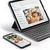 Pro Keys for iPad Pro 12.9"(Gen 4,5,6), iPad Air 13"(M4,M3,M2) shown on iPad Air M4, highlighting everyday protection details.