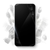 Fingerprint smudges invisible on the Glass Elite screen protector's ClearPrint surface for the Pixel 8a display.