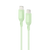 Durability demonstration (illustrative) showing the cable being bent back and forth at the strain relief point with a "10,000+ bend test" graphic overlay, indicating long-term reliability for everyday use.