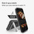 Integrated Kickstand Functionality: Deployed kickstand holding iPhone at perfect angle for hands-free viewing