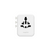 essentials universal 20W GaN 3 port + dual AC travel adaptor | wall charger, White