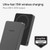 Powerstation Wireless 10K Slim with silicone USB-C cable in travel bag alongside passport and accessories