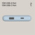 Power bank charging two devices simultaneously from its USB-A and USB-C ports.