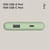 Close-up of the four-LED battery indicator lights on the green power bank.