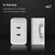 mophie Speedport 67W 3-Port USB-C GaN Wall Charger with Retractable USB-C Cable, White — detail view