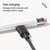 USB-C charging shot with the cable connected to the stylus's charging port, highlighting the 30-minute fast charge capability and the fact that it comes with a cable.