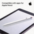 Educational or professional use case showing a student or professional taking handwritten notes on an iPad, with the stylus resting on the device.