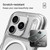 Back view of the clear case showing the MagSafe ring integrated beneath the transparent shell, ready for magnetic accessory attachment.