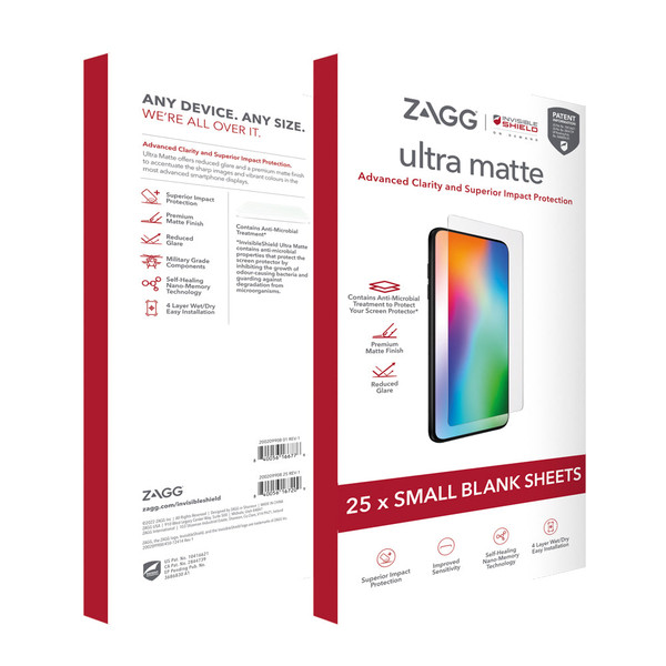 Ultra Matte AM, 4 Layer Film, Small  (Order in multiples of 25)