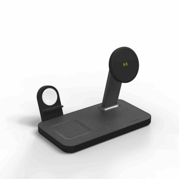 3-in-1 wireless charging stand with watch adapters