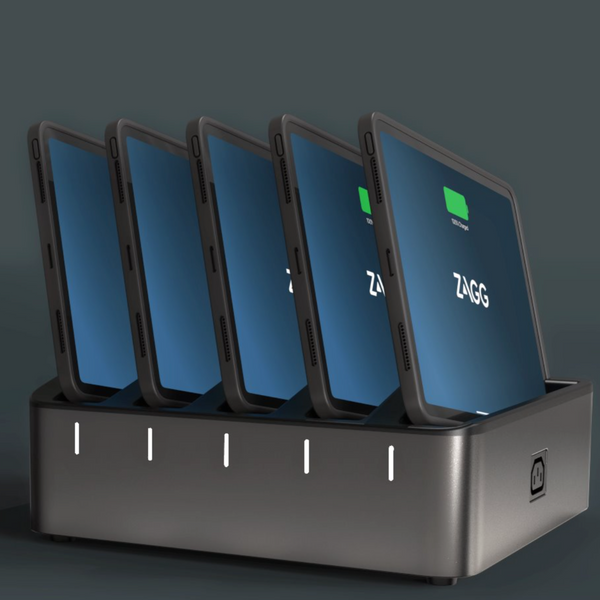 ChargeStation Pro Base + Five Cases with Hand Straps | iPad A16 (11th Gen) & iPad 10.9" (10th Gen)