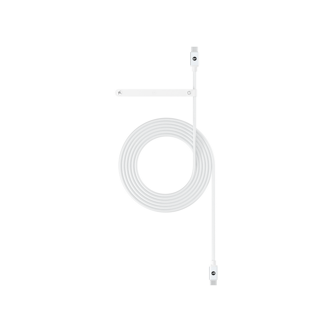 mophie 100W USB-C to USB-C braided charge cable with aluminum connectors