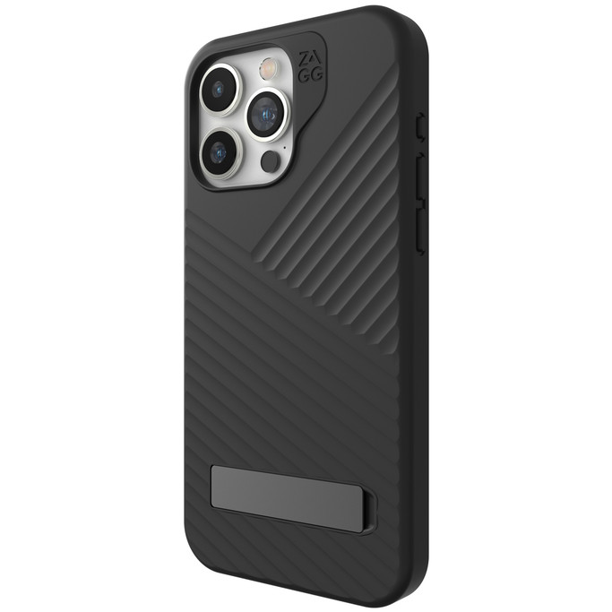 Denali Snap with Kickstand rugged iPhone case, featuring textured grip, dual-layer construction, graphene reinforcement, and 16-foot drop protection.