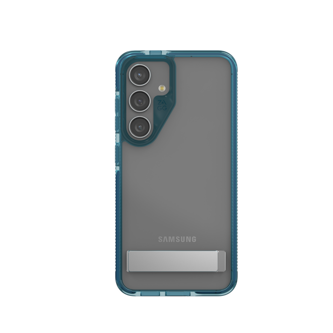 Santa Cruz with Kickstand for Samsung Galaxy S24 - transparent case with color accents and graphene drop protection.