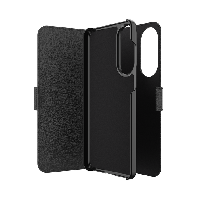 Premium Wallet Folio 2-in-1 Case for Samsung Galaxy S25 Edge - slim design with card slots and 1.5m drop protection.