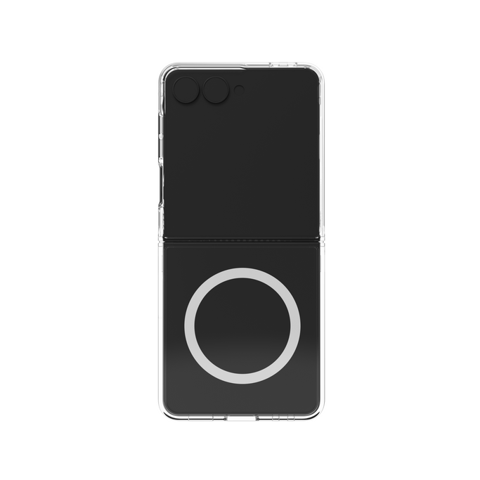 Bridgetown Snap Clear Case for Samsung Galaxy Z Flip7 - slim, magnetic case with graphene and 74% recycled materials.