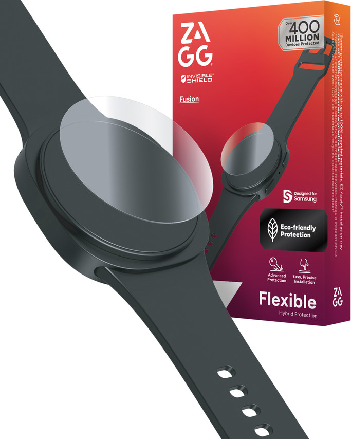 Fusion Screen Protector on Galaxy Watch8 showing full coverage