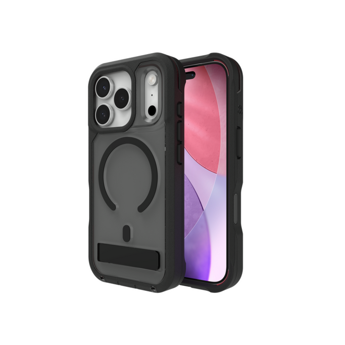 Rainier Snap Kickstand Case | iPhone 17 Pro/Pro Max, Smoke Black