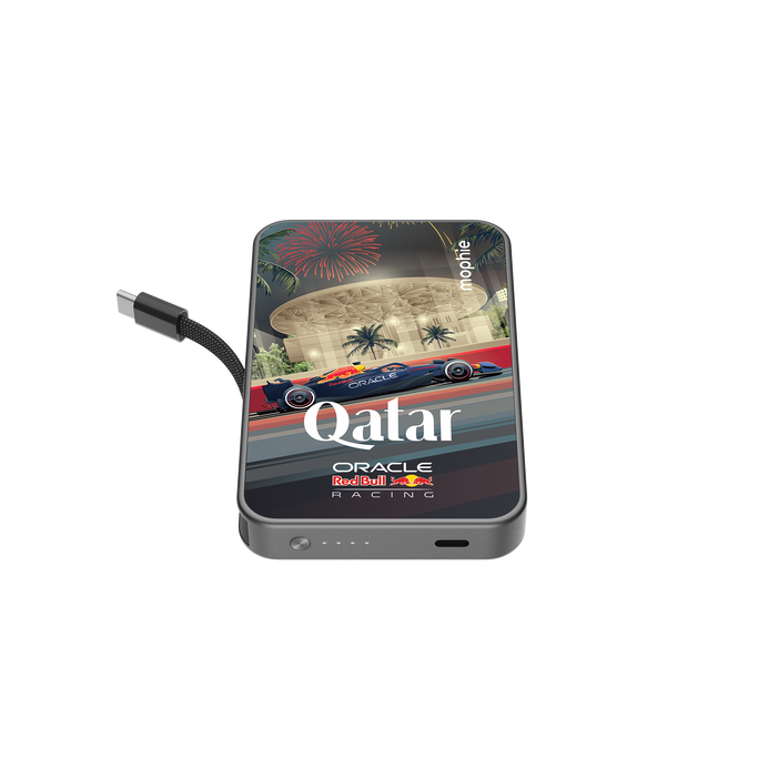 powerstation plus Ultra Mini 5K Red Bull Racing Qatar edition with aluminum frame and soft-touch silicone exterior.