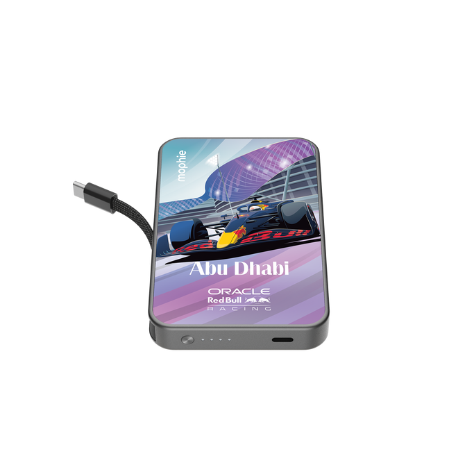 powerstation plus Ultra Mini 5K Red Bull Racing Abu Dhabi edition with aluminum frame and soft-touch silicone exterior.