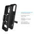 Exploded view of the Denali Snap Kickstand case revealing its rugged two-layer protective structure.