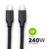 Power Delivery up to 240W|| The charge stream® USB-4 - USB-C to USB-C cable can deliver up to 240W of power.