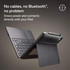 iPad Pro connected directly via USB-C port to the keyboard, with an accessory plugged into the second port.
