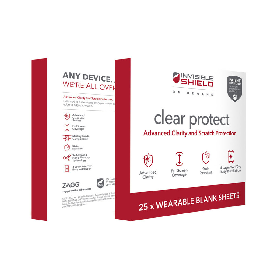 Clear Protect, 4 Layer Film, Wearable (Order in multiples of 25)