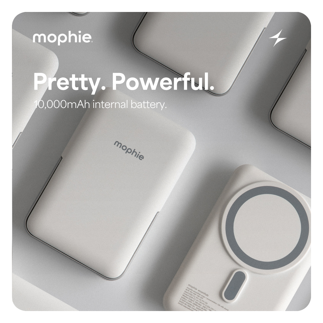 essentials snap+ powerstation 10K with stand, White
