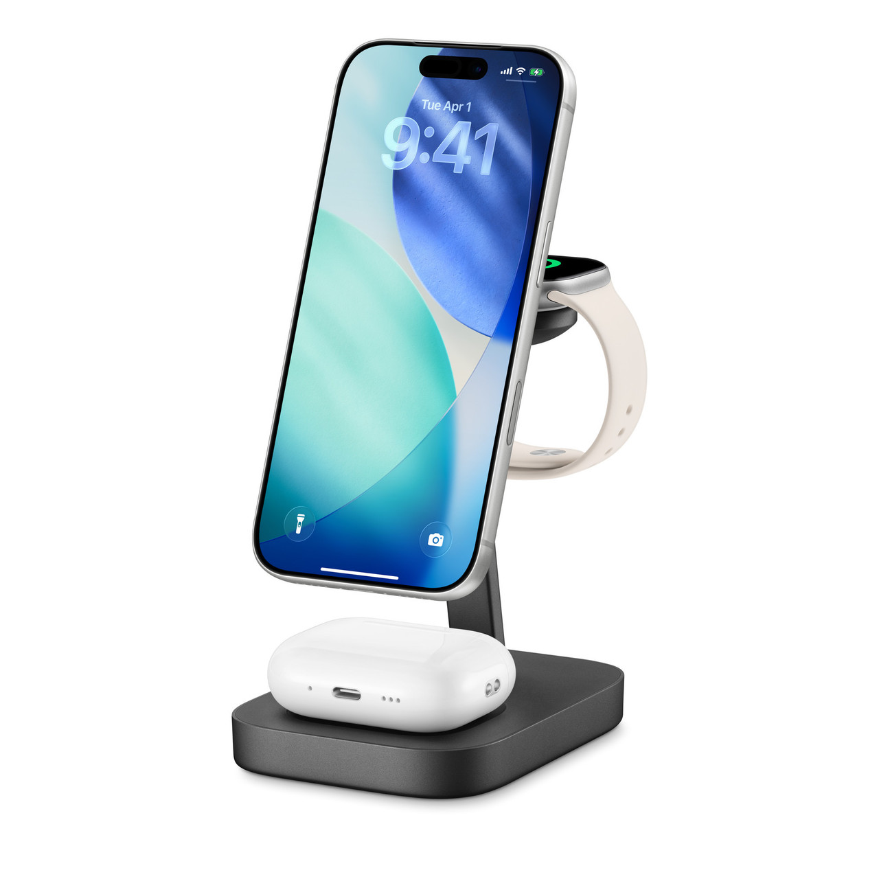 mophie 3-in-1 Wireless Charge Stand with StealthCharge Technology
