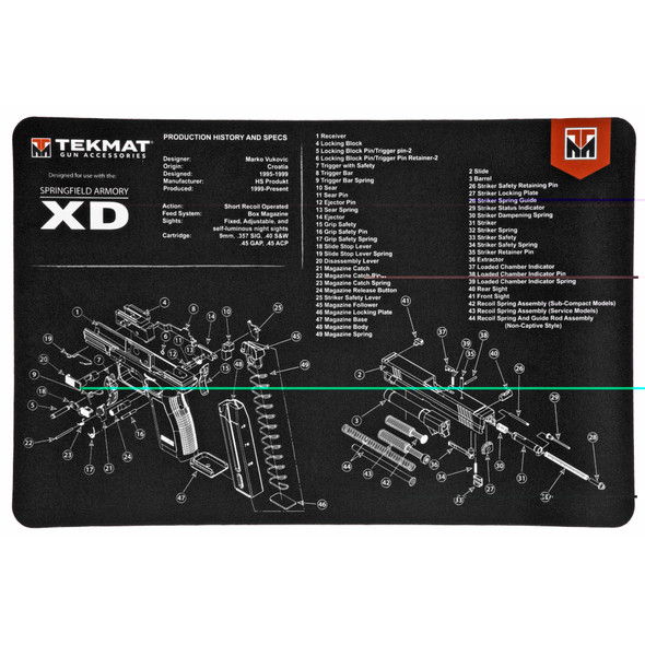 Tekmat Pistol Mat Sprngfld Xd Blk