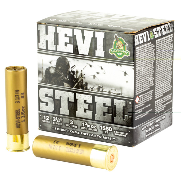 Hevi Steel 12ga 3.5" #3 25/250